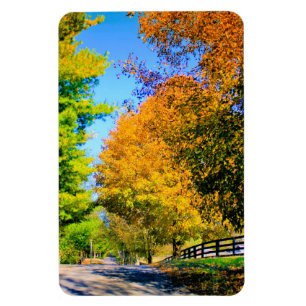 Magnet Flexible Route d'automne dans le pays