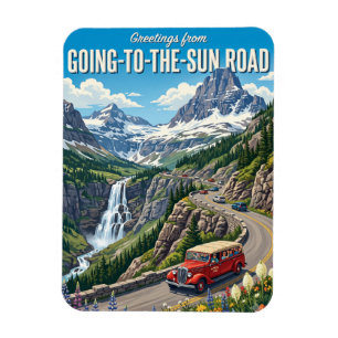 Magnet Flexible Route Going-to-the-Sun Montana