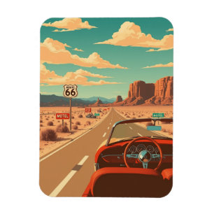 Magnet Flexible Route vintage 66 Voyage