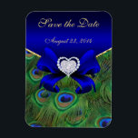 Magnet Flexible Royal Blue Peacock Enregistrer la date<br><div class="desc"></div>