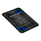 Magnet Flexible Royal Blue Rose Chalk Board Mariage Enregistrer La (Côté Droit)
