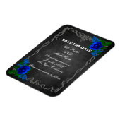 Magnet Flexible Royal Blue Rose Chalk Board Mariage Enregistrer La (Côté Gauche)