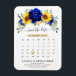 Magnet Flexible Royal Blue Rustic Tournesol moderne Enregistrer la<br><div class="desc">Pays rustique élégant et moderne enregistrer la date calendrier magnétique comprend tournesol jaune vif, pivoines bleues royales, souffle bébé, cadre floral gypsophila / couronne avec feuilles eucalyptus. S'il vous plaît trouver d'autres modèles et variantes de mon magasin "blissweddingpaperie". Et n'hésitez pas à me contacter pour plus de personnalisation ou de...</div>