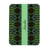 Magnet Flexible Royal Plumage - Luxe Peacock Motif en plumes (Vertical)