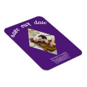 Magnet Flexible Royal Purple Diamond Photo Wedding Enregistrer la (Côté Droit)