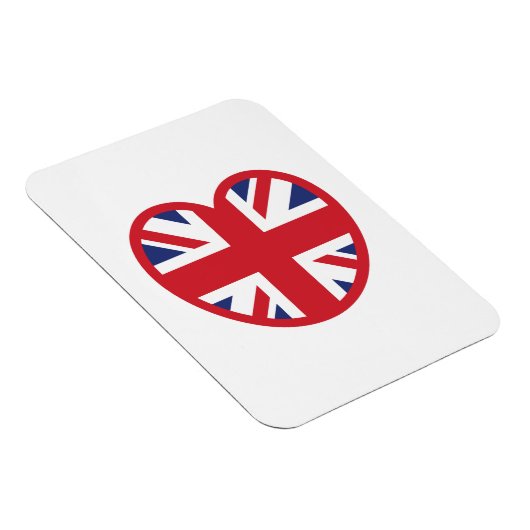 Magnet Flexible Royaume-Uni Union Jack Flag Heart (Côté Droit)