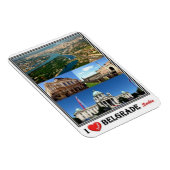 Magnet Flexible RS Serbie - Belgrade - I Love Mosaic - (Côté Droit)