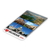 Magnet Flexible RS Serbie - Belgrade - I Love Mosaic - (Côté Gauche)
