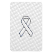 Magnet Flexible Ruban blanc Chrome Awareness sur impression Hounds (Vertical)