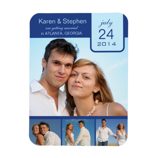 Magnet Flexible Ruban bleu enregistrer l'aimant de date (Vertical)