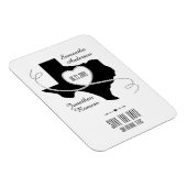 Magnet Flexible Ruban de curling du Texas noir Enregistrer la date (Côté Droit)