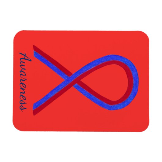 Magnet Flexible Ruban de sensibilisation Rouge et Bleu, aimants pe (Horizontal)