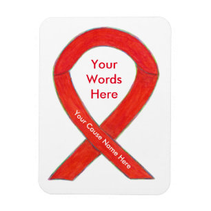 Magnet Flexible Ruban de sensibilisation rouge, produit personnali