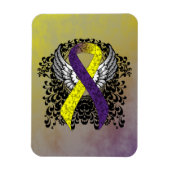 Magnet Flexible Ruban de sensibilisation violet et jaune avec aile (Vertical)