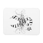 Magnet Flexible Ruban d'impression Zebra avec papillon (Horizontal)