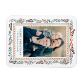 Magnet Flexible Ruban rouge blanc et verdure 2 Photo (Horizontal)
