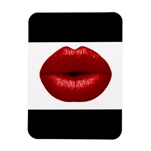 MAGNET FLEXIBLE RUBY RED LIPSTICK MAKEUP BEAUTY LASHION LIPS (Vertical)