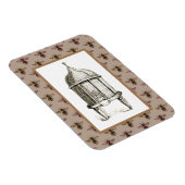 Magnet Flexible ruche victorienne sur Motif d'abeille (Côté Droit)