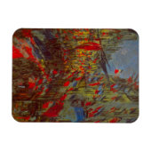 Magnet Flexible Rue Montorgueil avec drapeaux de Claude Monet (Horizontal)