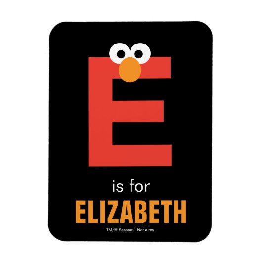 Magnet Flexible Rue Sésame | E est pour Elmo (Vertical)