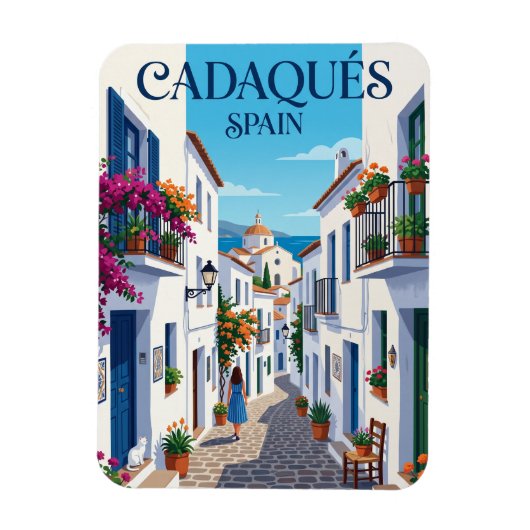 Magnet Flexible Ruelle à Cadaques Espagne Espagne (Vertical)