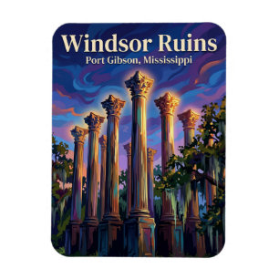 Magnet Flexible Ruines de Windsor Mississippi