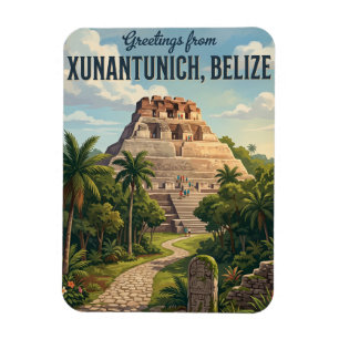 Magnet Flexible Ruines mayas de Xunantunich au Belize