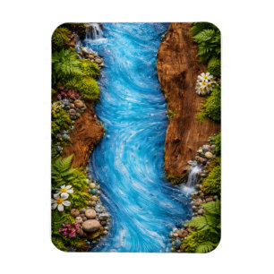 Magnet Flexible Ruisseau de forêt serein Art de l'eau de la nature