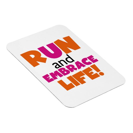 Magnet Flexible Run and Embrassez Life Orange Pink (Côté Droit)