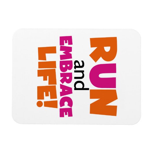 Magnet Flexible Run and Embrassez Life Orange Pink (Horizontal)