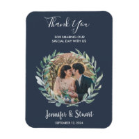 Russe aquarelle feuille Merci photo mariage