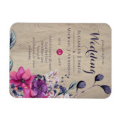 Magnet Flexible Russe Fuchsia Floral Mariage (Horizontal)