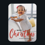 Magnet Flexible Russe Moderne Calligraphie Rouge Joyeux Noël<br><div class="desc">Joyeux Noël! Apportez une touche de joie de vacances à votre maison avec notre Aimant photo de Noël personnalisable! Parfait pour exposer des souvenirs chéris, cet aimant vous permet de le personnaliser avec votre photo festive préférée, ce qui en fait un ajout unique à votre décor de vacances. Un cadeau...</div>