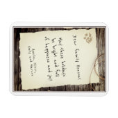 Magnet Flexible Russe vieux papier Joyeux Noël Script Holiday (Horizontal)