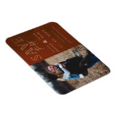Magnet Flexible Rust Stylish photo manuscrite Enregistrer la date (Côté Droit)