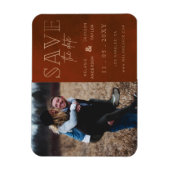 Magnet Flexible Rust Stylish photo manuscrite Enregistrer la date (Vertical)