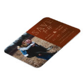 Magnet Flexible Rust Stylish photo manuscrite Enregistrer la date (Côté Gauche)