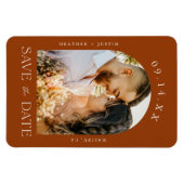 Magnet Flexible Rust Terracotta Boho automne photo Enregistrer la  (Horizontal)