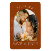 Magnet Flexible Rust Terracotta Boho automne photo Enregistrer la  (Vertical)