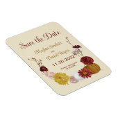 Magnet Flexible Rustic Autumn Floral Citrouille Enregistrer la dat (Côté Droit)