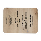 Magnet Flexible Rustic barn wood country wedding invitation (Horizontal)
