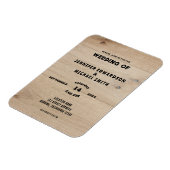 Magnet Flexible Rustic barn wood country wedding invitation (Côté Gauche)