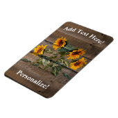 Magnet Flexible Rustic Barn Wood Sunflower (Côté Gauche)