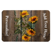 Magnet Flexible Rustic Barn Wood Sunflower (Horizontal)