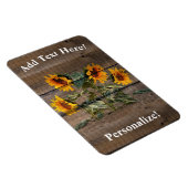Magnet Flexible Rustic Barn Wood Sunflower (Côté Droit)