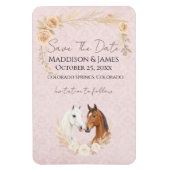 Magnet Flexible Rustic Boho Pays Enregistrer La Date Mariage (Vertical)