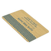 Magnet Flexible Rustic Chevron Enregistrer l'aimant de date, bleu (Côté Droit)