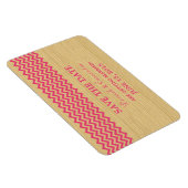 Magnet Flexible Rustic Chevron Enregistrer l'aimant de date, rose (Côté Droit)