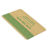 Magnet Flexible Rustic Chevron Enregistrer l'aimant de date, vert (Côté Droit)