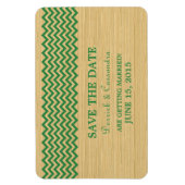 Magnet Flexible Rustic Chevron Enregistrer l'aimant de date, vert (Vertical)